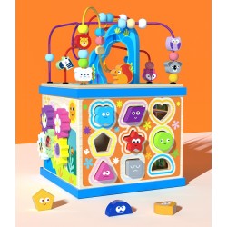 KLOCKI DREWNIANE W WORECZKU ZKB-889