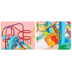 KLOCKI DREWNIANE W WORECZKU ZKB-889