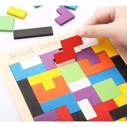 KLOCKI DREWNIANE W WORECZKU ZKB-889