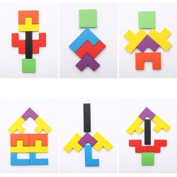 KLOCKI DREWNIANE W WORECZKU ZKB-889