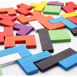 KLOCKI DREWNIANE W WORECZKU ZKB-889