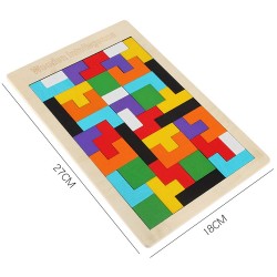 PUZZLE DREWNIANE TETRIS JHTOY-612