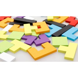 KLOCKI DREWNIANE W WORECZKU ZKB-889