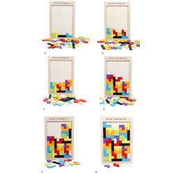 KLOCKI DREWNIANE W WORECZKU ZKB-889