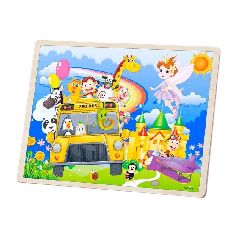 PUZZLE DREWNIANE AUTOBUS JHTOY-992