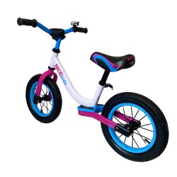 Rowerek biegowy 12' NICEkids FUCHSIA BLUE 2133