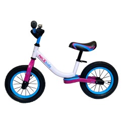 Rowerek biegowy 12' NICEkids FUCHSIA BLUE 2133