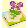 DREWNIANE PUZZLE MONTESSORI DLA DZIECI MOTYLEK MWZ-3155