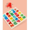 PUZZLE DREWNIANE ALFABET LITERKI NAUKA JHTOY-330