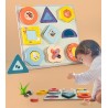 PUZZLE DREWNIANE EDUKACYJNE FIGURY GEOMETRYCZNE ZKB-2053